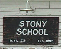 stony texas school sign