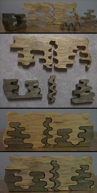 triple wavy puzzle-3 views